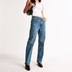 Levis 501s vintage long med wash straight jeans denim high waist cut off pants